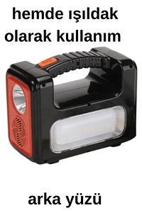 Güneş Enerjili Solar Panelli Mp3-radyolu Bluetoothlu Aydınlatma Fener ürün fotoğrafı