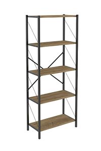 Net Plus Kitaplık 5 Katlı Dekoratif Raf/mobilya Ceviz Kitaplık 5 Raflı 150 Cm ürün fotoğrafı