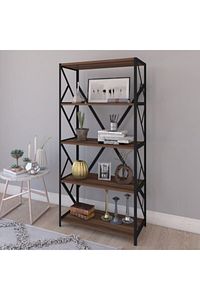 Net Plus Kitaplık 5 Katlı Dekoratif Raf/mobilya Ceviz Kitaplık 5 Raflı 150 Cm ürün fotoğrafı