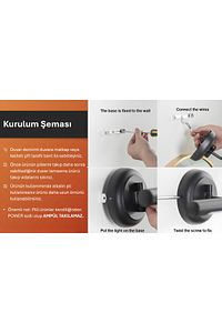 Modern Tasarım 1 Adet Duvar Ledli Pilli Aplik Tak Çalıştır Eskitme Gold Krem Abajur Gün Işığı Pilli ürün fotoğrafı