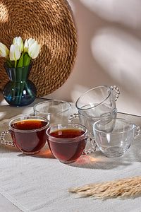 Boncukbağı 6'lı 200ml Cam Çay Fincanı- 14872 ürün fotoğrafı