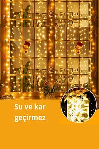 300 Ledli 10 Sarkıt Perde Led Işık-8 Fonksiyon, Uzaktan Kumandalı, 3x3 Metre ürün fotoğrafı