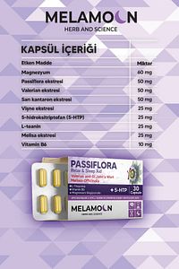 Magnezyum Ve 5-htp Ile Güçlendirilmiş Passiflora (pasiflora) Strese Ve Uykuya Yardımcı 30 Kapsül ürün fotoğrafı