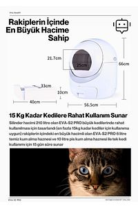 Eva-s2 Pro Büyük Hacimli Akıllı Otomatik Kedi Tuvaleti ürün fotoğrafı