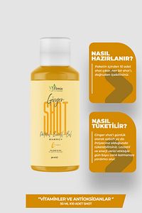 Ginger Shot – Doğal Zencefil Suyu, Bağışıklık Güçlendirici, Enerji Artırıcı ürün fotoğrafı