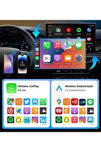 Yeni Tasarım Mini Kablosuz Carplay Usb ve Type-c Uyumlu Araç Multimedya Adaptörü ürün fotoğrafı