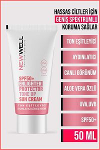 Ton Eşitleyici yüksek Koruma Etkili Spf50+ Aydınlatıcı Pembe Yüz Güneş Kremi 50 Ml ürün fotoğrafı