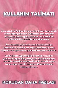 Bebek Pudrası Kokulu Akıllı Robot Süpürge Suyu, Mop Suyu Yüzey Temizleyici Robot Deterjanı 250ml ürün fotoğrafı