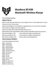 2.4 Ghz Wireless Bluetooth V5.0 Standlı Kablosuz Klavye Siya ürün fotoğrafı