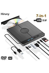 DVD 3.0 Yazıcı 7 Girişli USB Tip-C Harici CD/DVD Sürücü Windows Mac ve Laptop Fonksiyonlu Uyumlu ürün fotoğrafı