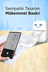 C9 Mavi Mini Yazıcı Mini Taşınabilir Termal Yazıcı Kablosuz Bağlantı Ap Kontrol ürün fotoğrafı