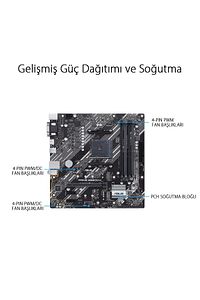 Prime B550m-k Ddr4 4600mhz (OC) M.2 Am4 Matx Anakart ürün fotoğrafı