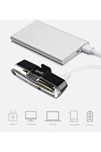 Mavi Kırmızı Beyaz Çakarlı Usb Şarjlı Bisiklet Stop Lambası ürün fotoğrafı