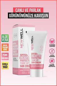 Ton Eşitleyici yüksek Koruma Etkili Spf50+ Aydınlatıcı Pembe Yüz Güneş Kremi 50 Ml ürün fotoğrafı