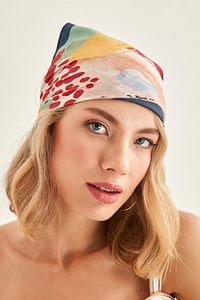 13750 Lacivert Kenarlıklı Renkli Bandana Fular ürün fotoğrafı