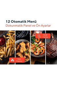 XXL 12 Litre Fastfryer (Yağsız Fritöz Airfryer ) HAF-10 ürün fotoğrafı