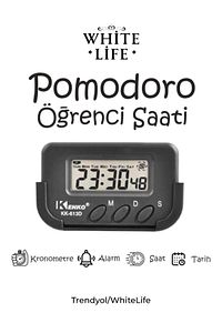 Pomodoro Öğrenci Saati - Kronometreli Ders Çalışma Saati - Dijital Masa Saati ürün fotoğrafı