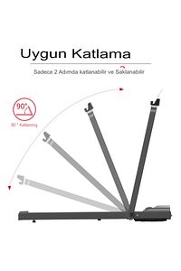 Uzaktan Kumandalı Portatif Yürüme Ve Koşu Bandı 7 Katmanlı 110kg Taşımna Elektrikli Yürüyüş Bandı ürün fotoğrafı