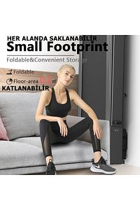Bluetoothlu Eğimli Yürüme Koşu Bandı 2hp Motor Fitness Katlanır 7 Katman Akıllı Koşu Pedi Kumandalı ürün fotoğrafı