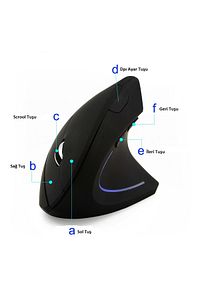 Kablosuz Ergonomik Dikey Mouse 800/1200/1600 Dpı ürün fotoğrafı