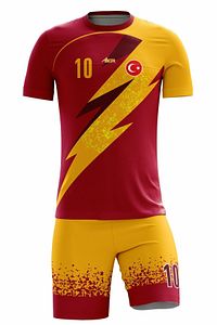 Futbol Forması Şimşek Model - Kişiye Özel Isim Ve Numara Yazılabilir Dijital Baskı Tasarım ürün fotoğrafı