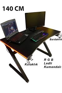 Markus Rgb Ledli Oyuncu Masası 140 Cm ürün fotoğrafı