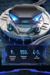 Oyuncu Kulaklığı Tüm Cihazlara Uyumlu Düşük Gecikme Kablosuz Kulakiçi Rgb Işıklı Bluetooth 5.2 ürün fotoğrafı