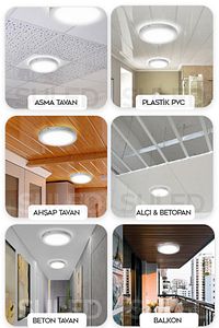 Sl-1029 Sıva Üstü Beyaz Led Armatür Tasarruflu Tavan Armatürü 220v Smd Led Işık Lamba ürün fotoğrafı