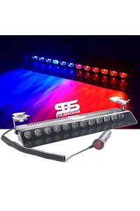 Polis Çakar Cam Içi Vantuzlu 12 Led Kırmızı Mavi Çakmaklık Girişli 15 Mod Polis Lamba Çakar Lamba ürün fotoğrafı