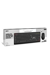 Siyah Türkçe Q Ev Ofis Kullanıma Uygun 104 Tuş Kablosuz Klavye Mouse Set ürün fotoğrafı