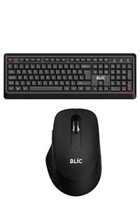 Siyah Türkçe Q Ev Ofis Kullanıma Uygun 104 Tuş Kablosuz Klavye Mouse Set ürün fotoğrafı