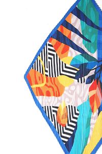 13741-1 Mix Desenli Çok Renkli Pliseli Bandana Fular ürün fotoğrafı