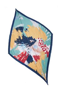 13750-1 Pliseli Lacivert Kenarlıklı Renkli Bandana Fular ürün fotoğrafı