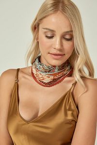 12353-1 Etro Desenli Kiremit Pliseli Bandana Fular ürün fotoğrafı