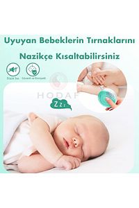 Yenidoğan Bebek Dönerli Pilli Tırnak Kesme Törpüleme Makinası Tırnak Makası Bebek Bakım ürün fotoğrafı