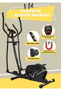 V-fit By Manyetik Eliptik Bisiklet (SESSİZ ÇALIŞIR, ELDEN NABIZ ÖLÇER) ürün fotoğrafı