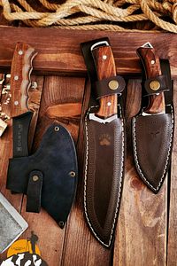 3 Lü Outdoor Balta Bıçak Seti Kamp Baltası Bıçak Şef Bıçağı Nacak Budama Baltası Lzbltdx ürün fotoğrafı