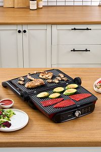 Gastro Grill Pro 2400W Izgara ve Tost Makinesi Kırmızı ürün fotoğrafı