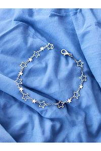 Yıldız Motifli Zincirli Bileklik Aesthetic Soft Vibes Vintage Y2k Fairycore Star Coquette Bileklik ürün fotoğrafı