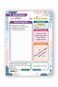 Günlük Planlayıcı Daily Planner Ders Çalışma Planlayıcı ürün fotoğrafı