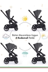 Calista 360 Derece Dönebilen Travel Çift Yönlü Bebek Arabası Puset Hediyeli ürün fotoğrafı