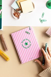 A5 Spiralli Ders Çalışma Planlayıcısı - Study Planner - Sınava Hazırlık AYT-TYT-KPSS-ALES-YDS Pembe ürün fotoğrafı