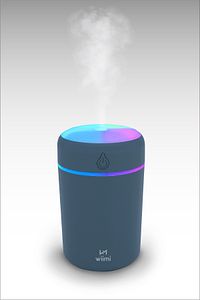 400 ml Ultrasonik Hava Nemlendirici Buhar Makinesi Ve Aroma Difüzörü H2o Gri ürün fotoğrafı