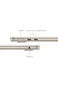 Macbook Air M3 Çip 8gb 256gb Ssd Macos 13" Taşınabilir Bilgisayar Yıldız Işığı Mrxt3tu/a ürün fotoğrafı