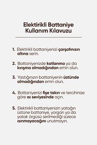 Dhds-104 Çift Kişilik 4 Kademe Kumandalı Elektrikli Battaniye 120cm*155cm ürün fotoğrafı
