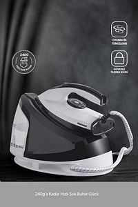 Steamwork 1167H Buhar Kazanlı Ütü Siyah Beyaz 2400 W ürün fotoğrafı