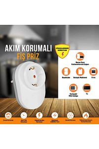 Tekli Akım Korumalı Priz ürün fotoğrafı