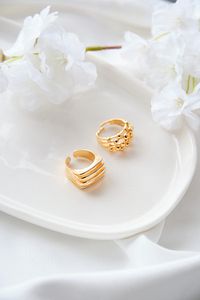 Gold Bubble Yüzük Seti ürün fotoğrafı