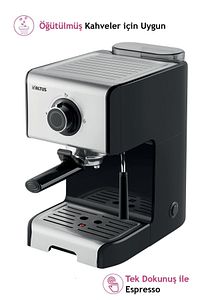 Al 4933 Es Espresso Makinesi, Süt Köpürtme, Bardak Isıtma, 15 Bar, 1200w, 1,2 L ürün fotoğrafı