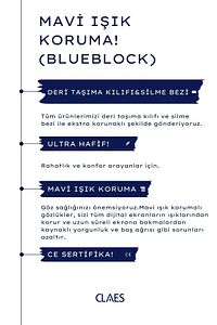 Margarita Black Unisex Mavi Işık Koruyucu Gözlük ürün fotoğrafı